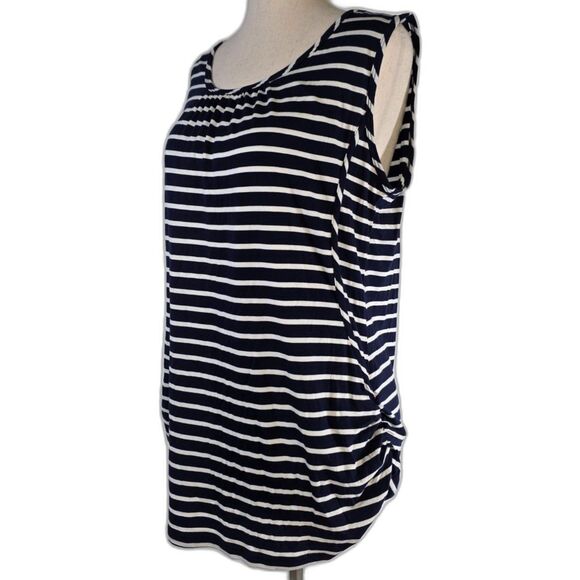 SmallShow Navy Striped Tank Top for Maternity and Nursing Size Medium - Picture 4 of 13